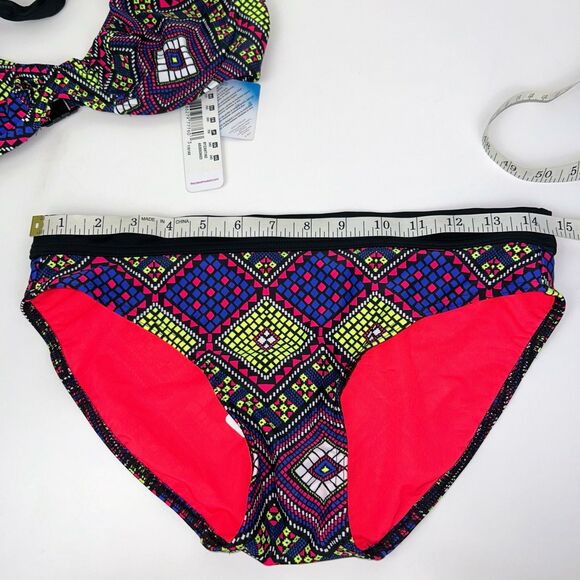 NWT Freya Byzantine Bikini 2 Piece Set Underwire Top & Bottom Colorful Geo 34D M - Picture 10 of 14